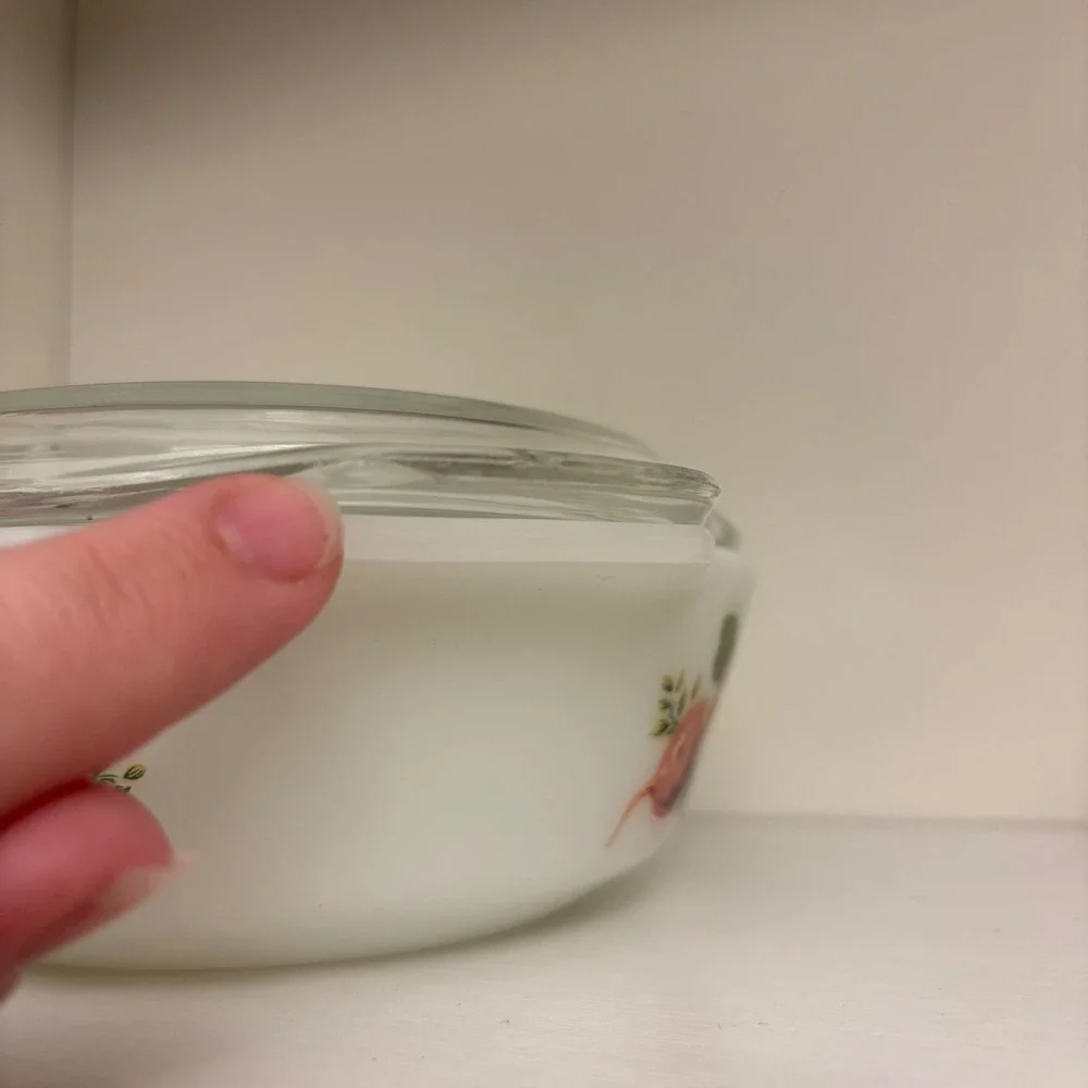 VTG JAJ Pyrex Market Garden Casserole Dish with Lid 505 Made in England as is